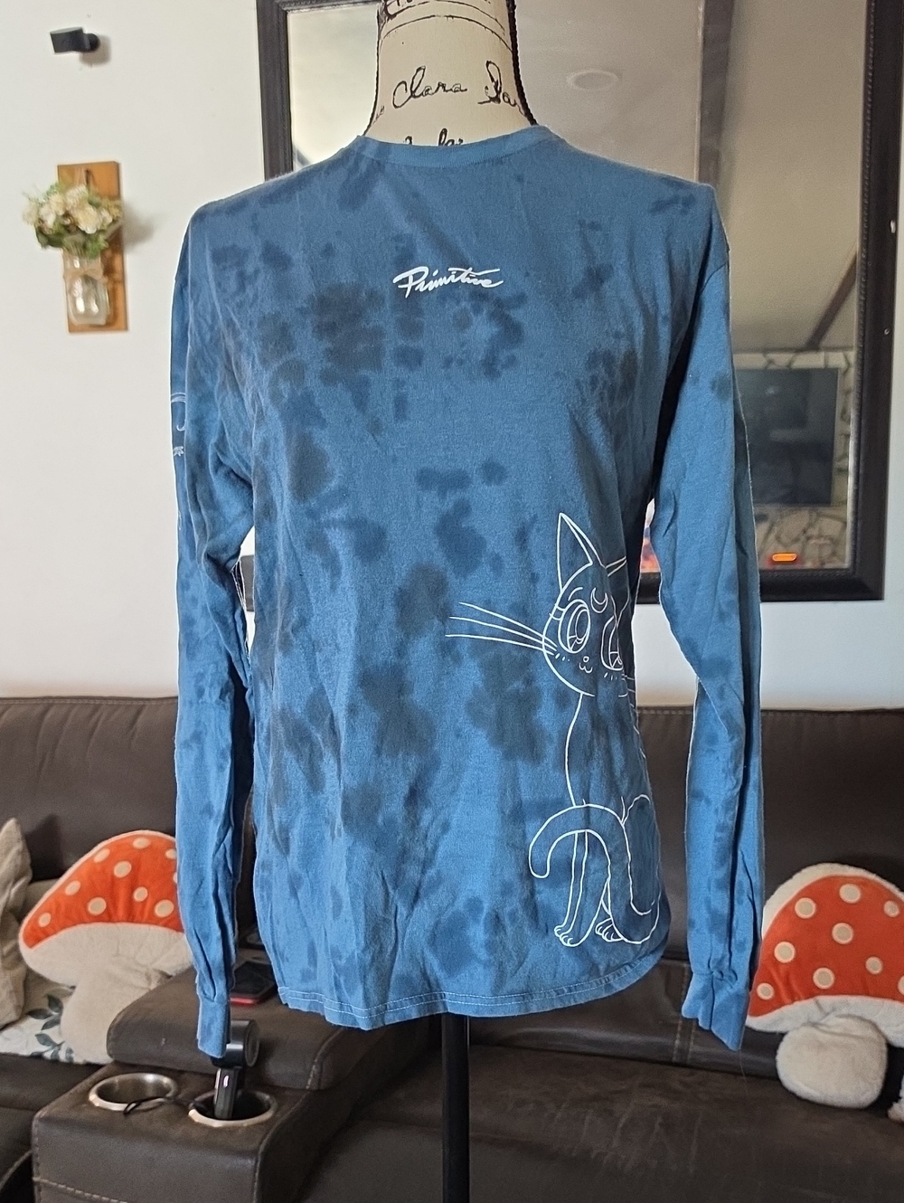 Primitive X Sailor Moon Blue Tie-Dye Long Sleeve